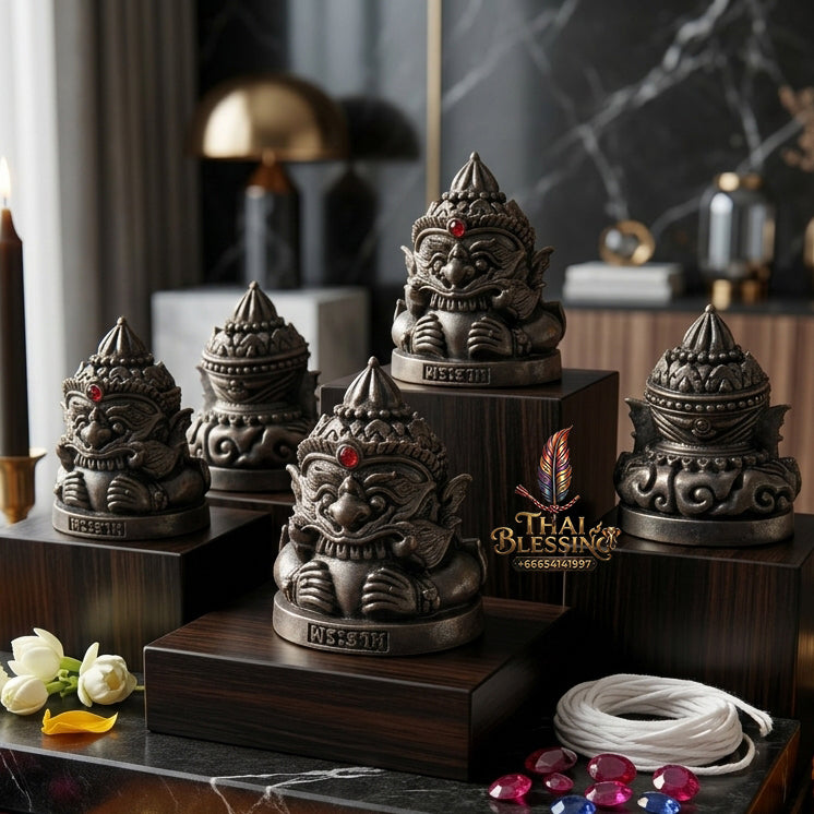 ✨ Authentic Phra Rahu Wealth Talisman – Classic Matte Black Copper, Luang Pu Rod, Wat Khok Krom 2021 “Billionaire 10,000 Million” Edition – Ultimate Prosperity Magnet