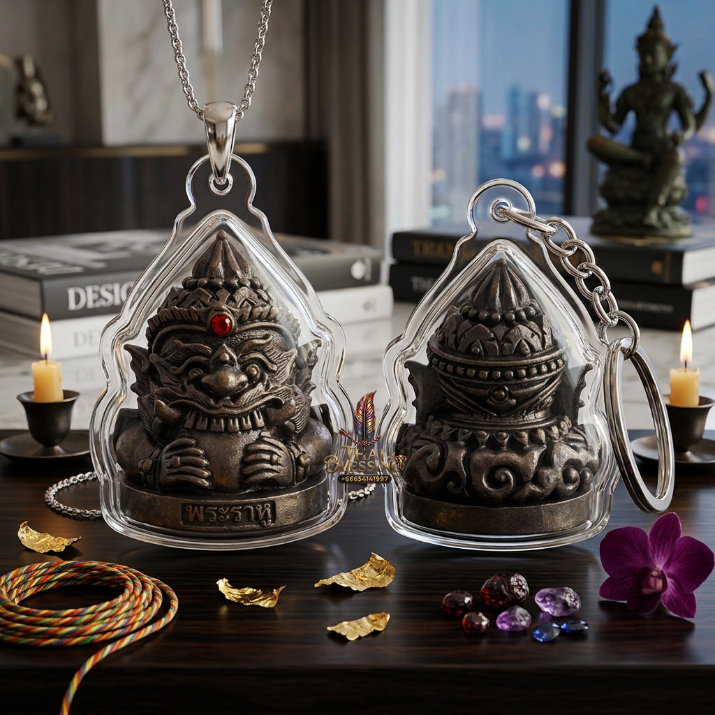 ✨ Authentic Phra Rahu Wealth Talisman – Classic Matte Black Copper, Luang Pu Rod, Wat Khok Krom 2021 “Billionaire 10,000 Million” Edition – Ultimate Prosperity Magnet