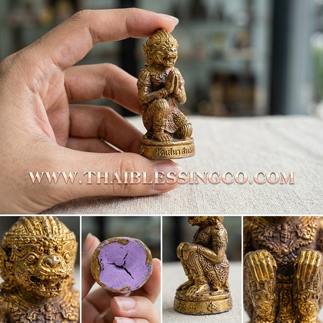 🐵Authentic Thai Amulet 2016: Sovereign "Hanuman of Ayothaya" by Luang Phor Noppawan, Wat Sena Nimit – Sacred Samrit Bronze Edition for Invincible Power, Victory, and Success
