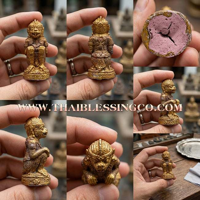 🐵Authentic Thai Amulet 2016: Sovereign "Hanuman of Ayothaya" by Luang Phor Noppawan, Wat Sena Nimit – Sacred Samrit Bronze Edition for Invincible Power, Victory, and Success