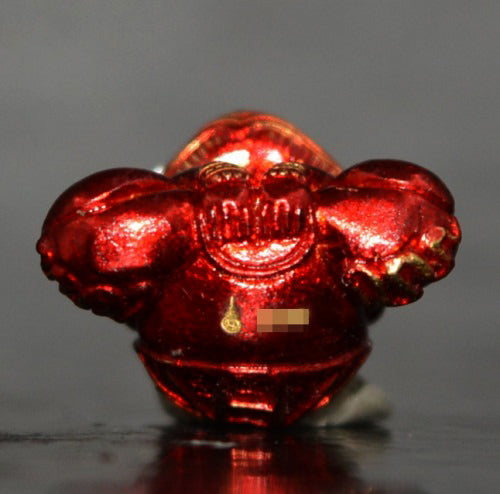 🐸Authentic Thai Amulet 2019: Sovereign "Kop Kin Duean" Moon-Devouring Toad by Khru Ba Chai Ya Patthaphi – Premium Red Enamel & Samrit Edition for Infinite Wealth, Business Luck, and Windfall Fortune Talisman