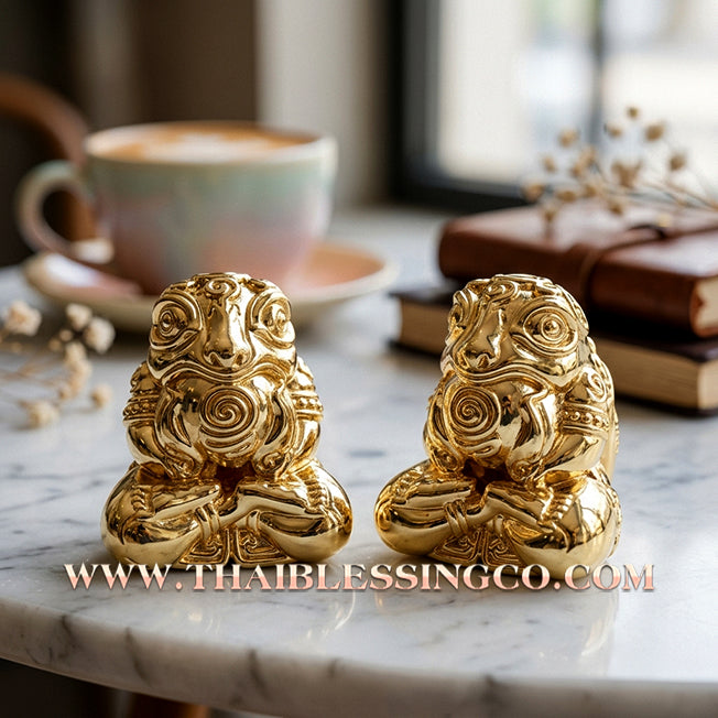 🐸 Authentic Thai Amulet 2019: Sovereign "Kop Kin Duean" (Immortal Millionaire Edition) Moon-Devouring Toad by Wat Ban Luang – Nano Gold-Plated Samrit Edition for Rapid Wealth, Windfall Fortune, and Debt Clearance Talisman