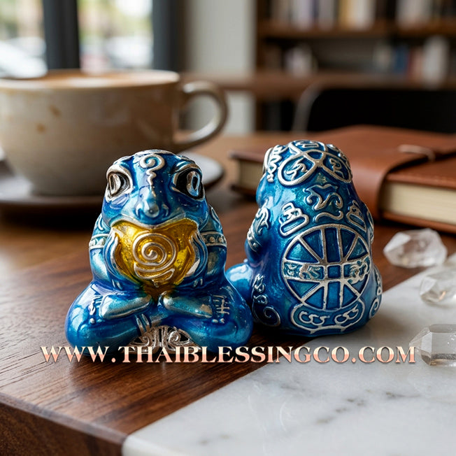 🐸 Authentic Thai Amulet 2019: Sovereign "Kop Kin Duean" (Immortal Millionaire Edition) Moon-Devouring Toad by Wat Ban Luang – Premium Enamel & Samrit Edition for Rapid Wealth, Windfall Fortune, and Debt Clearance Talisman