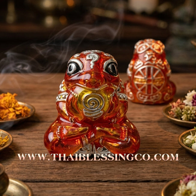 🐸 Authentic Thai Amulet 2019: Sovereign "Kop Kin Duean" (Immortal Millionaire Edition) Moon-Devouring Toad by Wat Ban Luang – Premium Enamel & Samrit Edition for Rapid Wealth, Windfall Fortune, and Debt Clearance Talisman