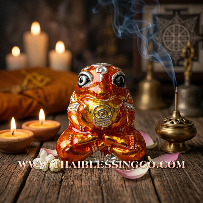 🐸 Authentic Thai Amulet 2019: Sovereign "Kop Kin Duean" (Immortal Millionaire Edition) Moon-Devouring Toad by Wat Ban Luang – Premium Enamel & Samrit Edition for Rapid Wealth, Windfall Fortune, and Debt Clearance Talisman