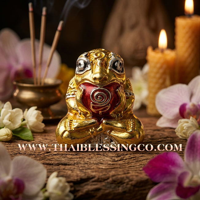 🐸 Authentic Thai Amulet 2019: Sovereign "Kop Kin Duean" (Immortal Millionaire Edition) Moon-Devouring Toad by Wat Ban Luang – Premium Enamel & Samrit Edition for Rapid Wealth, Windfall Fortune, and Debt Clearance Talisman