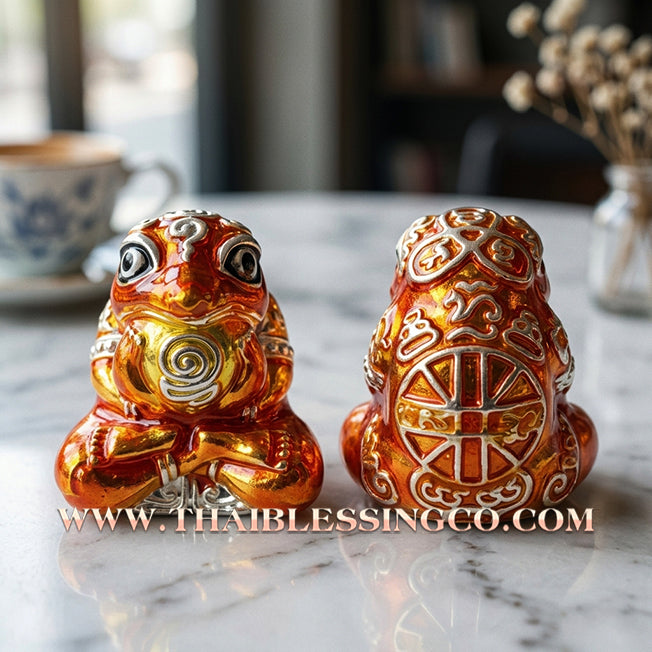 🐸 Authentic Thai Amulet 2019: Sovereign "Kop Kin Duean" (Immortal Millionaire Edition) Moon-Devouring Toad by Wat Ban Luang – Premium Enamel & Samrit Edition for Rapid Wealth, Windfall Fortune, and Debt Clearance Talisman