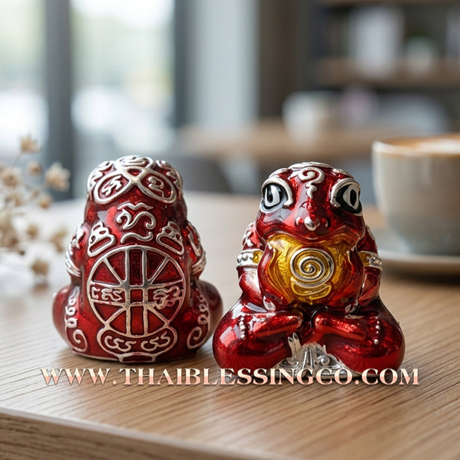 🐸 Authentic Thai Amulet 2019: Sovereign "Kop Kin Duean" (Immortal Millionaire Edition) Moon-Devouring Toad by Wat Ban Luang – Premium Enamel & Samrit Edition for Rapid Wealth, Windfall Fortune, and Debt Clearance Talisman