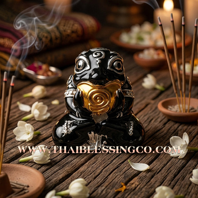 🐸 Authentic Thai Amulet 2019: Sovereign "Kop Kin Duean" (Immortal Millionaire Edition) Moon-Devouring Toad by Wat Ban Luang – Premium Enamel & Samrit Edition for Rapid Wealth, Windfall Fortune, and Debt Clearance Talisman