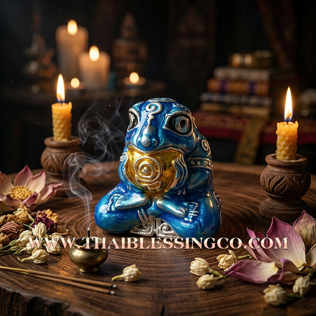 🐸 Authentic Thai Amulet 2019: Sovereign "Kop Kin Duean" (Immortal Millionaire Edition) Moon-Devouring Toad by Wat Ban Luang – Premium Enamel & Samrit Edition for Rapid Wealth, Windfall Fortune, and Debt Clearance Talisman
