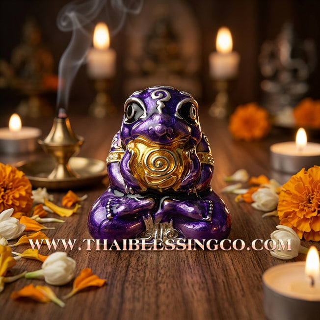 🐸 Authentic Thai Amulet 2019: Sovereign "Kop Kin Duean" (Immortal Millionaire Edition) Moon-Devouring Toad by Wat Ban Luang – Premium Enamel & Samrit Edition for Rapid Wealth, Windfall Fortune, and Debt Clearance Talisman
