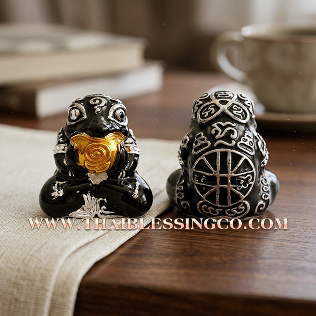 🐸 Authentic Thai Amulet 2019: Sovereign "Kop Kin Duean" (Immortal Millionaire Edition) Moon-Devouring Toad by Wat Ban Luang – Premium Enamel & Samrit Edition for Rapid Wealth, Windfall Fortune, and Debt Clearance Talisman
