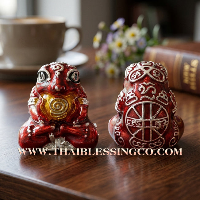 🐸 Authentic Thai Amulet 2019: Sovereign "Kop Kin Duean" (Immortal Millionaire Edition) Moon-Devouring Toad by Wat Ban Luang – Premium Enamel & Samrit Edition for Rapid Wealth, Windfall Fortune, and Debt Clearance Talisman