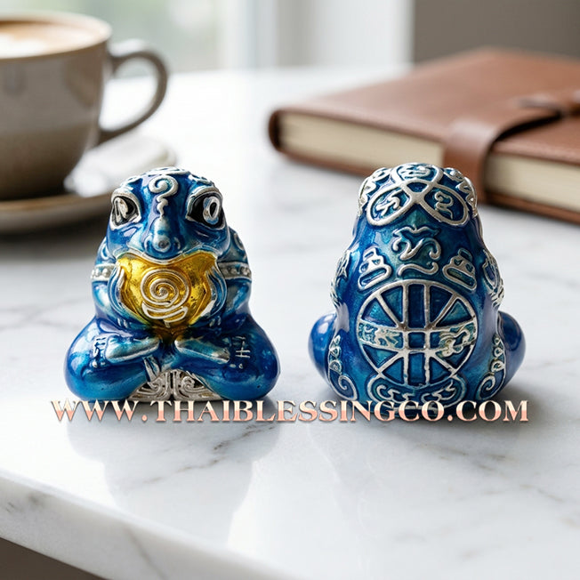 🐸 Authentic Thai Amulet 2019: Sovereign "Kop Kin Duean" (Immortal Millionaire Edition) Moon-Devouring Toad by Wat Ban Luang – Premium Enamel & Samrit Edition for Rapid Wealth, Windfall Fortune, and Debt Clearance Talisman