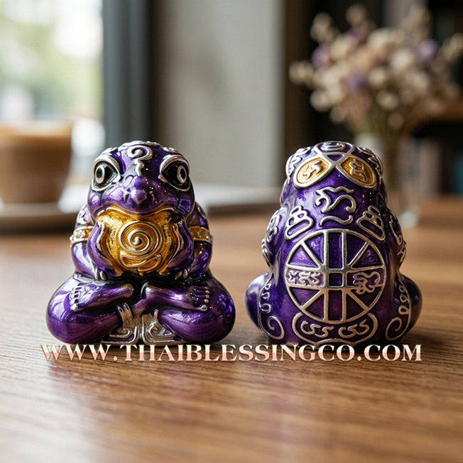 🐸 Authentic Thai Amulet 2019: Sovereign "Kop Kin Duean" (Immortal Millionaire Edition) Moon-Devouring Toad by Wat Ban Luang – Premium Enamel & Samrit Edition for Rapid Wealth, Windfall Fortune, and Debt Clearance Talisman