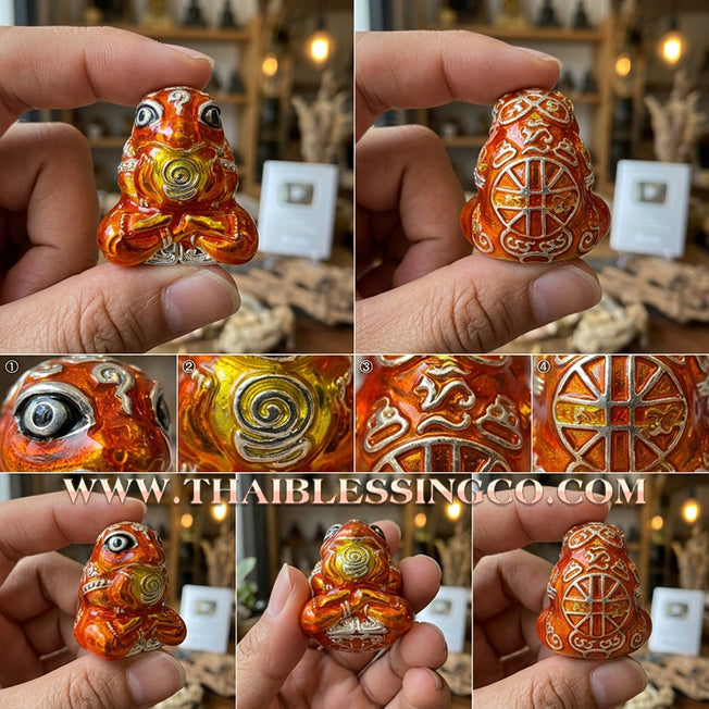 🐸 Authentic Thai Amulet 2019: Sovereign "Kop Kin Duean" (Immortal Millionaire Edition) Moon-Devouring Toad by Wat Ban Luang – Premium Enamel & Samrit Edition for Rapid Wealth, Windfall Fortune, and Debt Clearance Talisman