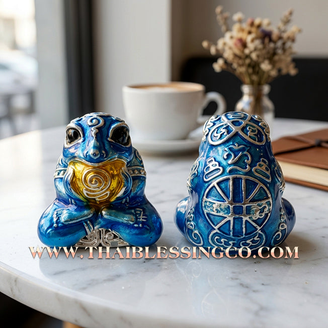 🐸 Authentic Thai Amulet 2019: Sovereign "Kop Kin Duean" (Immortal Millionaire Edition) Moon-Devouring Toad by Wat Ban Luang – Premium Enamel & Samrit Edition for Rapid Wealth, Windfall Fortune, and Debt Clearance Talisman