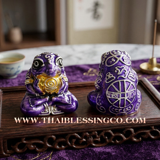 🐸 Authentic Thai Amulet 2019: Sovereign "Kop Kin Duean" (Immortal Millionaire Edition) Moon-Devouring Toad by Wat Ban Luang – Premium Enamel & Samrit Edition for Rapid Wealth, Windfall Fortune, and Debt Clearance Talisman