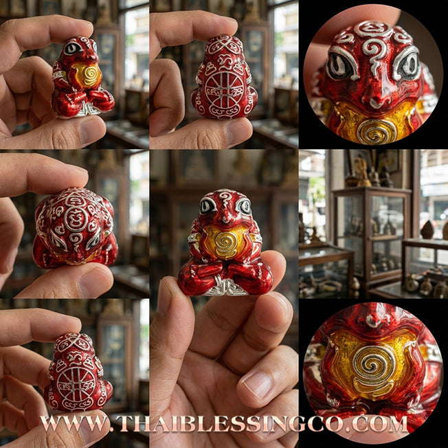 🐸 Authentic Thai Amulet 2019: Sovereign "Kop Kin Duean" (Immortal Millionaire Edition) Moon-Devouring Toad by Wat Ban Luang – Premium Enamel & Samrit Edition for Rapid Wealth, Windfall Fortune, and Debt Clearance Talisman