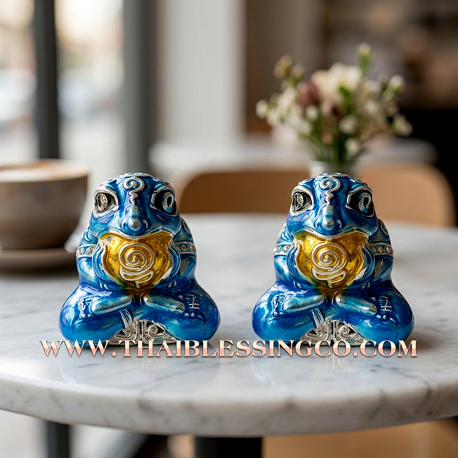 🐸 Authentic Thai Amulet 2019: Sovereign "Kop Kin Duean" (Immortal Millionaire Edition) Moon-Devouring Toad by Wat Ban Luang – Premium Enamel & Samrit Edition for Rapid Wealth, Windfall Fortune, and Debt Clearance Talisman