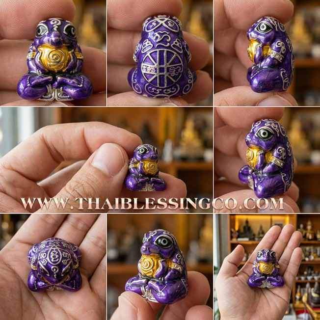 🐸 Authentic Thai Amulet 2019: Sovereign "Kop Kin Duean" (Immortal Millionaire Edition) Moon-Devouring Toad by Wat Ban Luang – Premium Enamel & Samrit Edition for Rapid Wealth, Windfall Fortune, and Debt Clearance Talisman