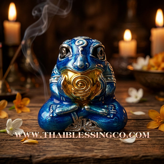 🐸 Authentic Thai Amulet 2019: Sovereign "Kop Kin Duean" (Immortal Millionaire Edition) Moon-Devouring Toad by Wat Ban Luang – Premium Enamel & Samrit Edition for Rapid Wealth, Windfall Fortune, and Debt Clearance Talisman