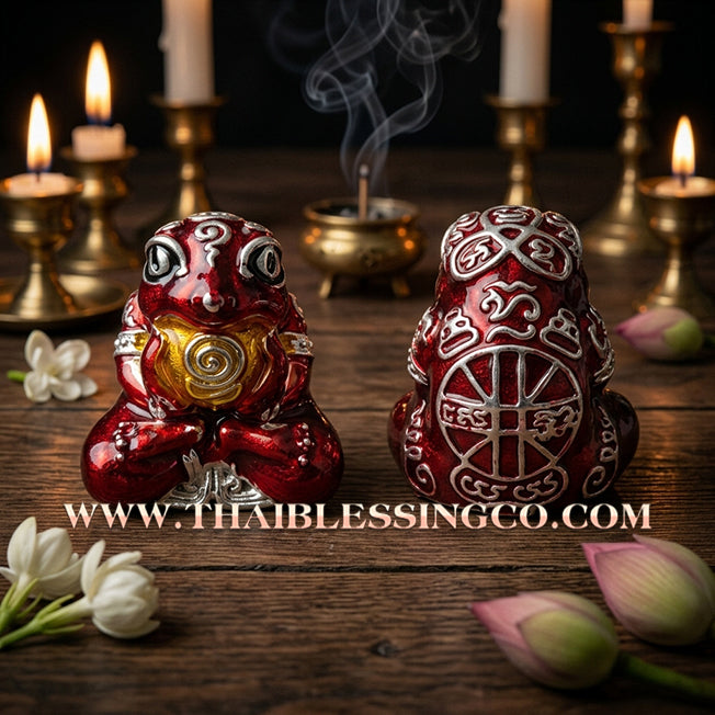 🐸 Authentic Thai Amulet 2019: Sovereign "Kop Kin Duean" (Immortal Millionaire Edition) Moon-Devouring Toad by Wat Ban Luang – Premium Enamel & Samrit Edition for Rapid Wealth, Windfall Fortune, and Debt Clearance Talisman