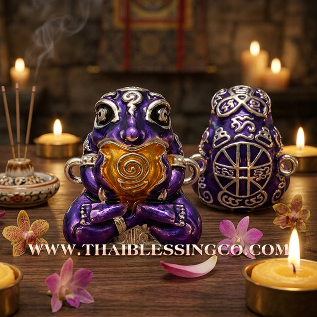 🐸 Authentic Thai Amulet 2019: Sovereign "Kop Kin Duean" (Immortal Millionaire Edition) Moon-Devouring Toad by Wat Ban Luang – Premium Enamel & Samrit Edition for Infinite Wealth, Business Luck, and Windfall Fortune Talisman