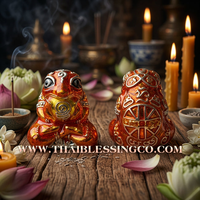 🐸 Authentic Thai Amulet 2019: Sovereign "Kop Kin Duean" (Immortal Millionaire Edition) Moon-Devouring Toad by Wat Ban Luang – Premium Enamel & Samrit Edition for Rapid Wealth, Windfall Fortune, and Debt Clearance Talisman