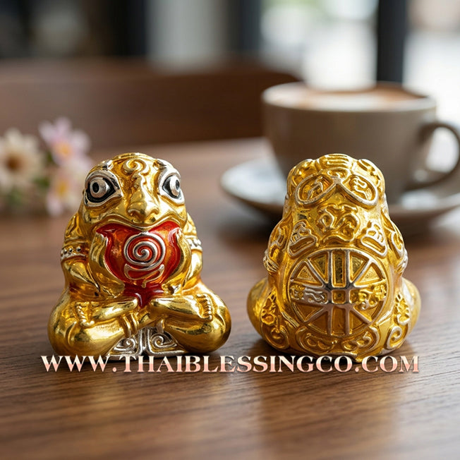 🐸 Authentic Thai Amulet 2019: Sovereign "Kop Kin Duean" (Immortal Millionaire Edition) Moon-Devouring Toad by Wat Ban Luang – Premium Enamel & Samrit Edition for Rapid Wealth, Windfall Fortune, and Debt Clearance Talisman