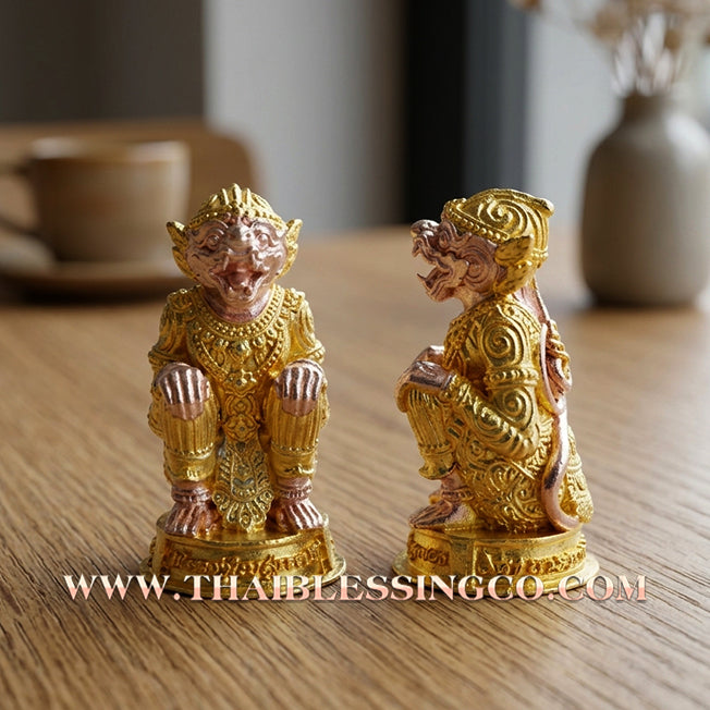 🌟 ✨ Authentic Thai Amulet 2020: Sovereign "Kamhaeng Hanuman" (The Victorious Monkey King) by Luang Pho Phat, Wat Huai Duan – Elite 2K Gold & Silver Plated Alpaca Edition for Supreme Wealth and Invincibility