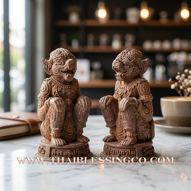 🐒Authentic Thai Amulet 2020: Sovereign "Kamhaeng Hanuman" (The Victorious Monkey King) by Luang Pho Phat, Wat Huai Duan – Sacred Raw Copper (Thong Daeng Thuean) Edition for Invincibility and Rapid Wealth