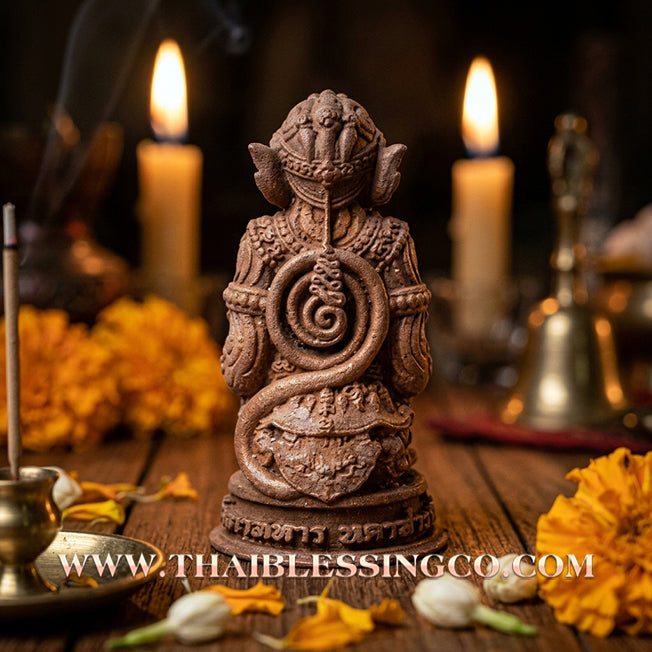 🐒Authentic Thai Amulet 2020: Sovereign "Kamhaeng Hanuman" (The Victorious Monkey King) by Luang Pho Phat, Wat Huai Duan – Sacred Raw Copper (Thong Daeng Thuean) Edition for Invincibility and Rapid Wealth
