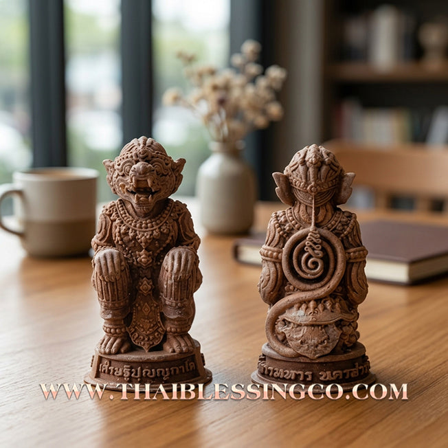 🐒Authentic Thai Amulet 2020: Sovereign "Kamhaeng Hanuman" (The Victorious Monkey King) by Luang Pho Phat, Wat Huai Duan – Sacred Raw Copper (Thong Daeng Thuean) Edition for Invincibility and Rapid Wealth