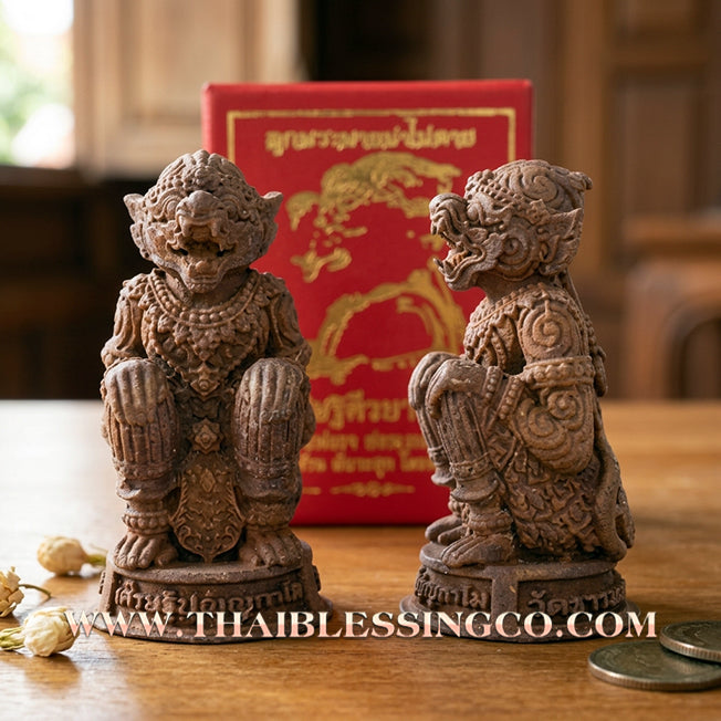 🐒Authentic Thai Amulet 2020: Sovereign "Kamhaeng Hanuman" (The Victorious Monkey King) by Luang Pho Phat, Wat Huai Duan – Sacred Raw Copper (Thong Daeng Thuean) Edition for Invincibility and Rapid Wealth