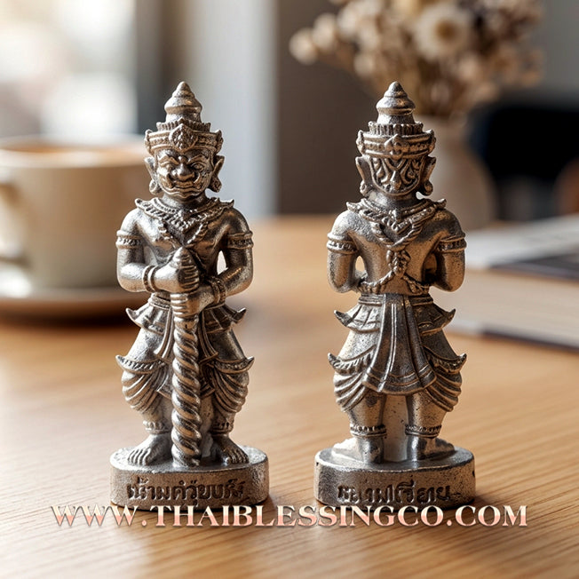 👹Authentic Thai Amulet 2022: Sovereign "Thao Wessuwan - Chana Marn" (Conqueror of Demons) by Ajarn Plien Hatyanon – Sacred Lead (Takua) Edition for Total Protection, Wealth Command, and Victory over Obstacles