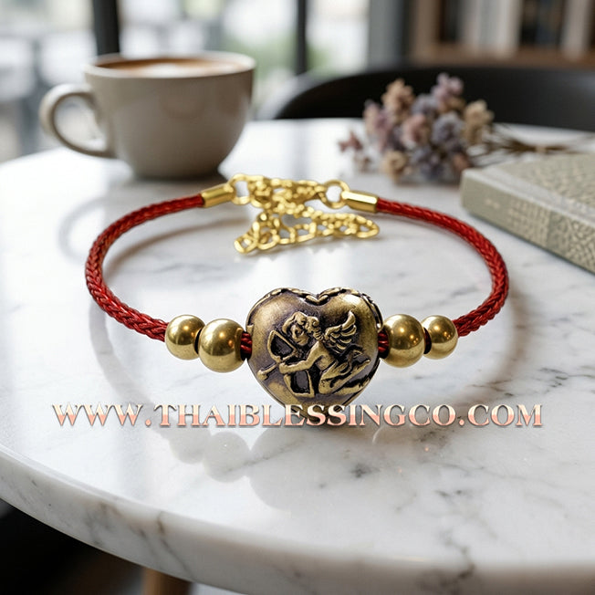 💘 Authentic Thai Amulet 2023: Sovereign "Cupid’s Heart of Divine Love" by Kruba Baeng Wat Ban Tanod – Rare Ancient Bell Bronze Edition for Extreme Attraction, Soulmate Manifestation, and Na Ok Taek Enchantment Talisman
