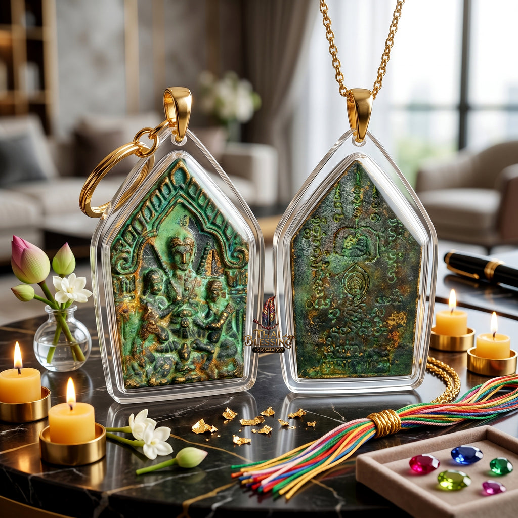 ✨🔮👑 Authentic Thai Amulet Khun Phaen - Master Sarika Resource Feeding Medallion (4.0x2.6 cm), Ajarn Ong-Art 2025 Luxury Nawa Metal Limited Edition
