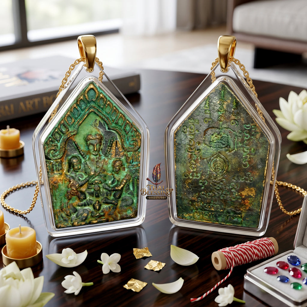 ✨🔮👑 Authentic Thai Amulet Khun Phaen - Master Sarika Resource Feeding Medallion (4.0x2.6 cm), Ajarn Ong-Art 2025 Luxury Nawa Metal Limited Edition