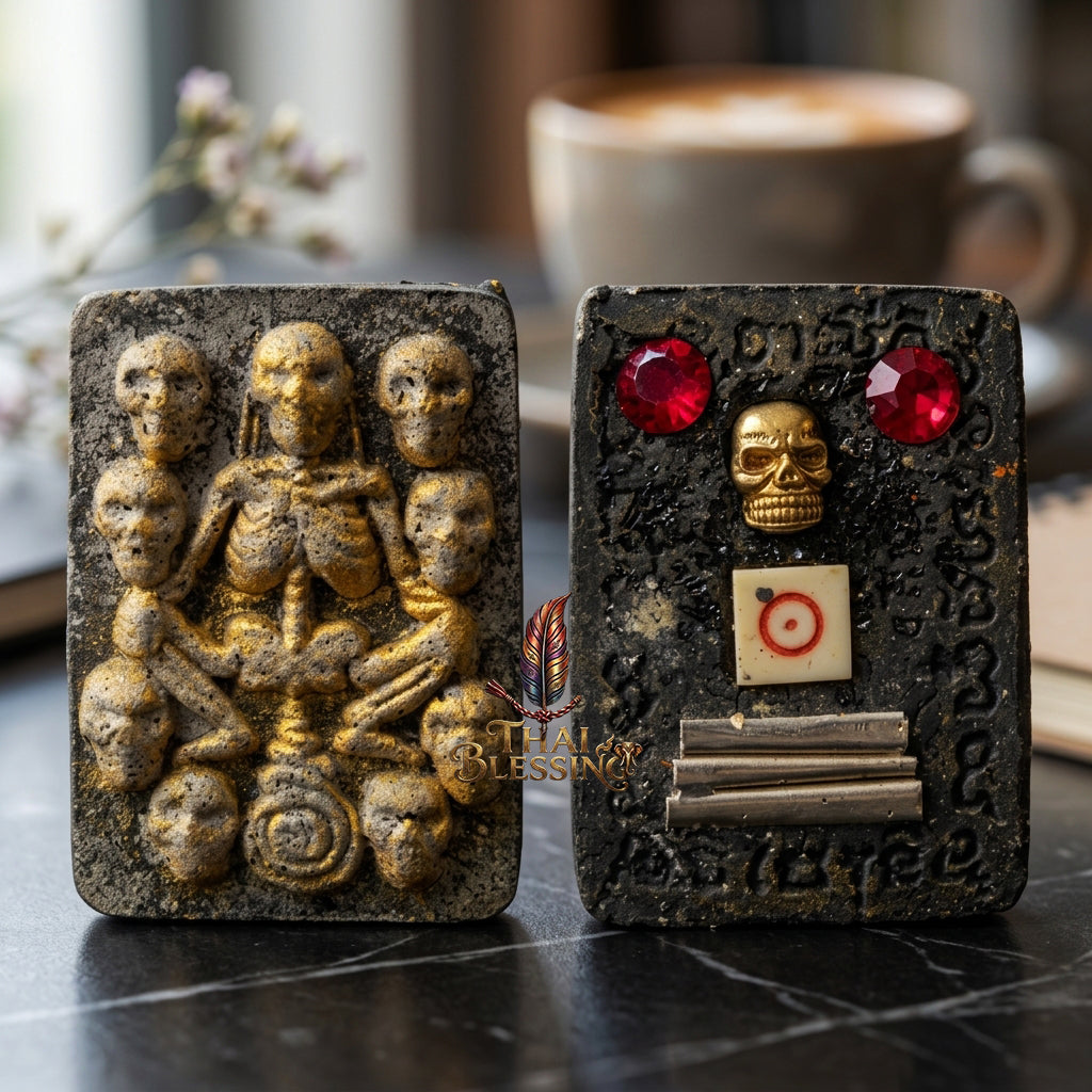 🔱 Hong Phrai Pan Thong (Dark Herbal Core & Cemetery Soil Edition): The Sovereign Phantom Sentinel & Absolute Fortune Magnet The Heavy-Duty Elemental Tool for Continuous Wealth, Command Authority & Total Destiny Shielding!