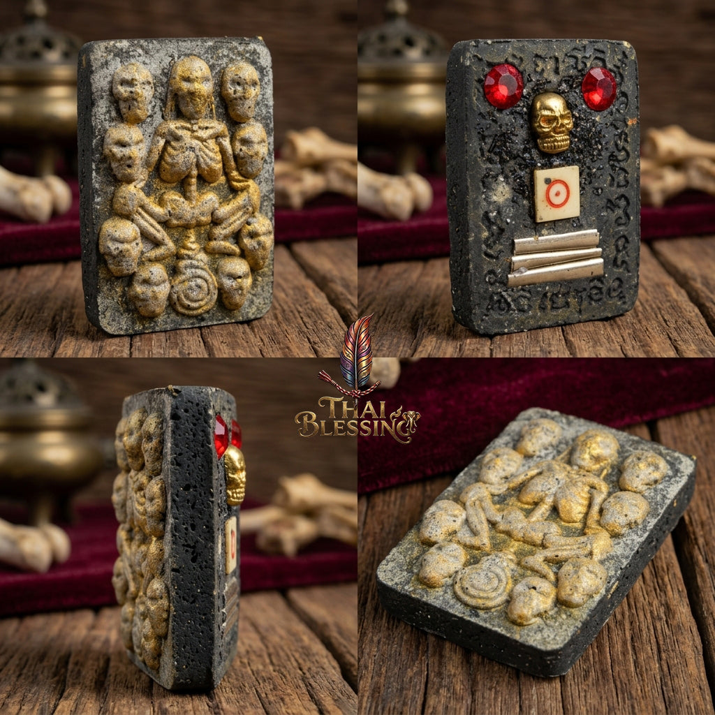 🔱 Hong Phrai Pan Thong (Dark Herbal Core & Cemetery Soil Edition): The Sovereign Phantom Sentinel & Absolute Fortune Magnet The Heavy-Duty Elemental Tool for Continuous Wealth, Command Authority & Total Destiny Shielding!