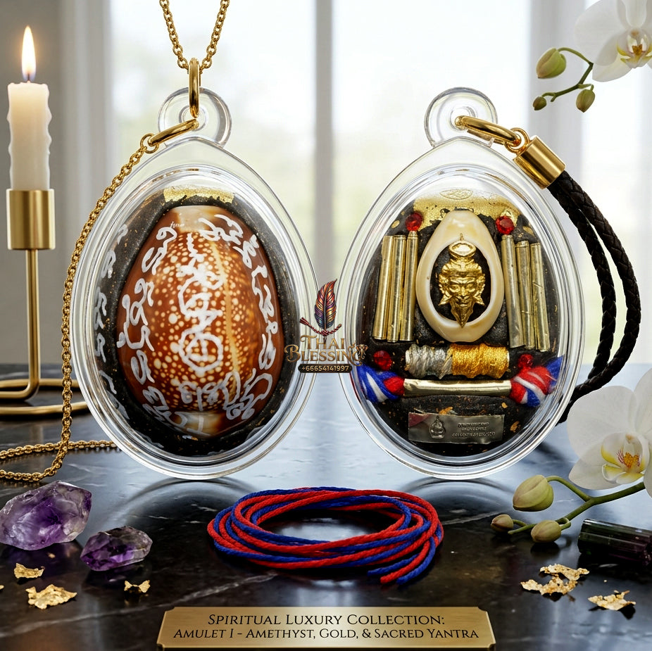 ✨🐚👑 Sacred Hermit Grandmaster Protection Shell - Luang Pu Yen Wat Kaeng Sadao 2026 Anti-Scarcity Edition (4x3 cm), Ultimate Multi-Asset Catalyst & Negative Frequency Shield