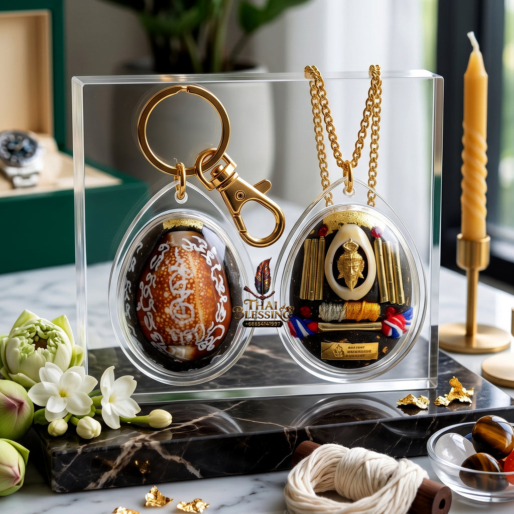 ✨🐚👑 Sacred Hermit Grandmaster Protection Shell - Luang Pu Yen Wat Kaeng Sadao 2026 Anti-Scarcity Edition (4x3 cm), Ultimate Multi-Asset Catalyst & Negative Frequency Shield