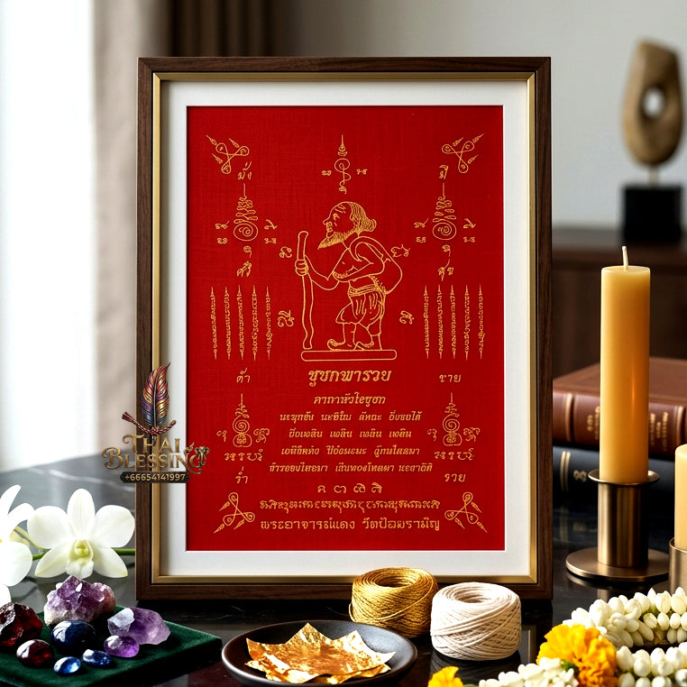 ✨📜💰 Sacred Sovereign Grand Requester Ynt Cloth - Phra Achan Daeng Wat Pom Raman 2024 Legacy Edition (30x22 cm), Ultimate High-Conversion Negotiation & Capital Velocity Matrix
