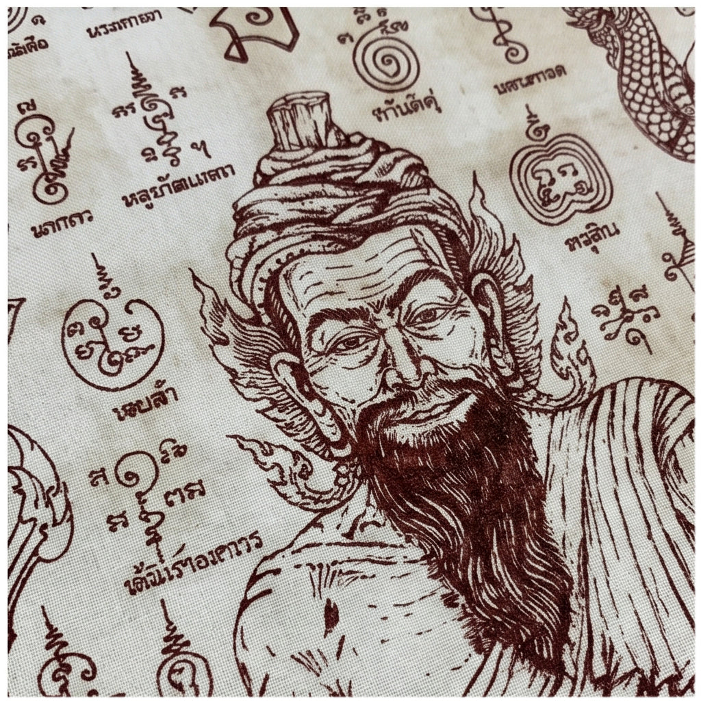 ✨👑📜 Sacred Khao Or Triumvirate Grandmaster Ynt Cloth - 108 Universal Benefaction Omni-Conduit, Grand Exhibition Legacy Masterpiece (24x37 Inches), Elite Corporate Asset Protection & Imperial Command Aura