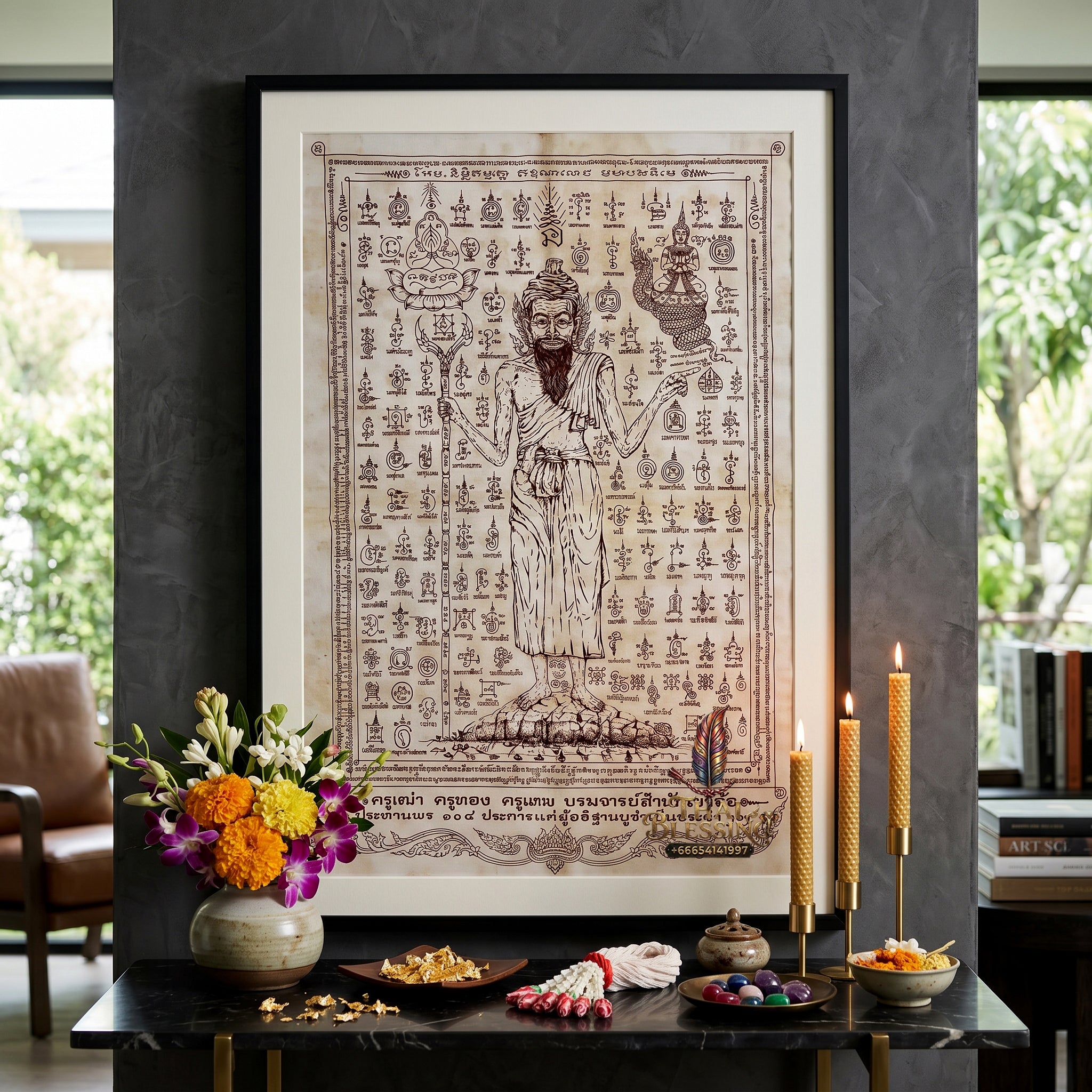 ✨👑📜 Sacred Khao Or Triumvirate Grandmaster Ynt Cloth - 108 Universal Benefaction Omni-Conduit, Grand Exhibition Legacy Masterpiece (24x37 Inches), Elite Corporate Asset Protection & Imperial Command Aura