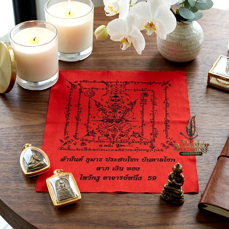 ✨👦🎯 Sacred Celestial Youth Fortune Catalyst Ynt Cloth - Achan Nueng 2016 Legacy Edition (23x18 cm), Ultimate High-Probability Opportunity Alignment & Revenue Generation Matrix