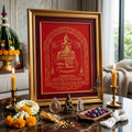 ✨🐘 Sacred Phra Chai Lang Chang Triumphant Monarch Yantra Cloth - Wat Phra Non Historic Heritage Scroll, Sovereign Fortune Catalyst, Elite Corporate Command & Protection Spiritual Wall Art