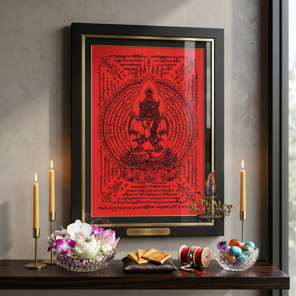 ✨🐅🔮 Sacred Ascetic Alpha Overlord Ynt Cloth - Grand Wai Khru Legacy Anniversary Edition 2010 (30x44 cm), Ultimate Strategic Destiny Realignment Matrix, Premium Executive Revenue Velocity Shield