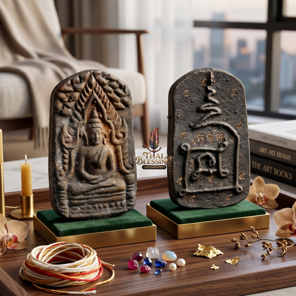 ✨🧘‍♂️👑 Sacred Imperial Sovereign Luminary Architecture - Luang Pu Im & Luang Pu Kasem 2023 Pavilion Landmark Edition (2.9x1.7 cm), Consecrated Nine-Noble-Alloy Base & Absolute Wealth Catalyst